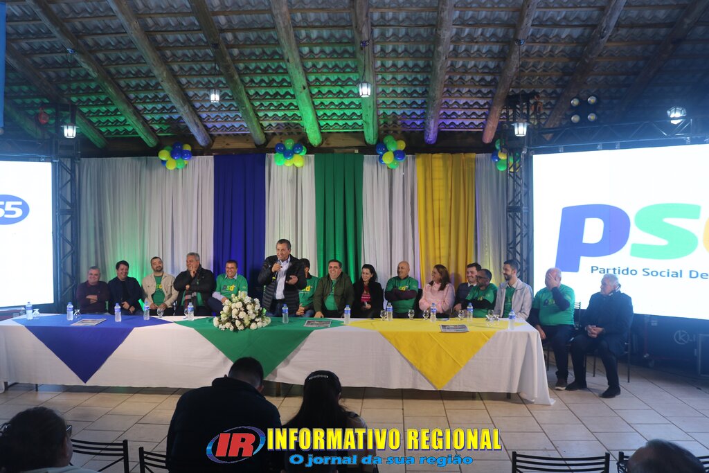 PRESIDENTE DA ALESC, DEPUTADO JULIO GARCIA PARTICIPA DE EVENTO DO PSD EM PRAIA GRANDE