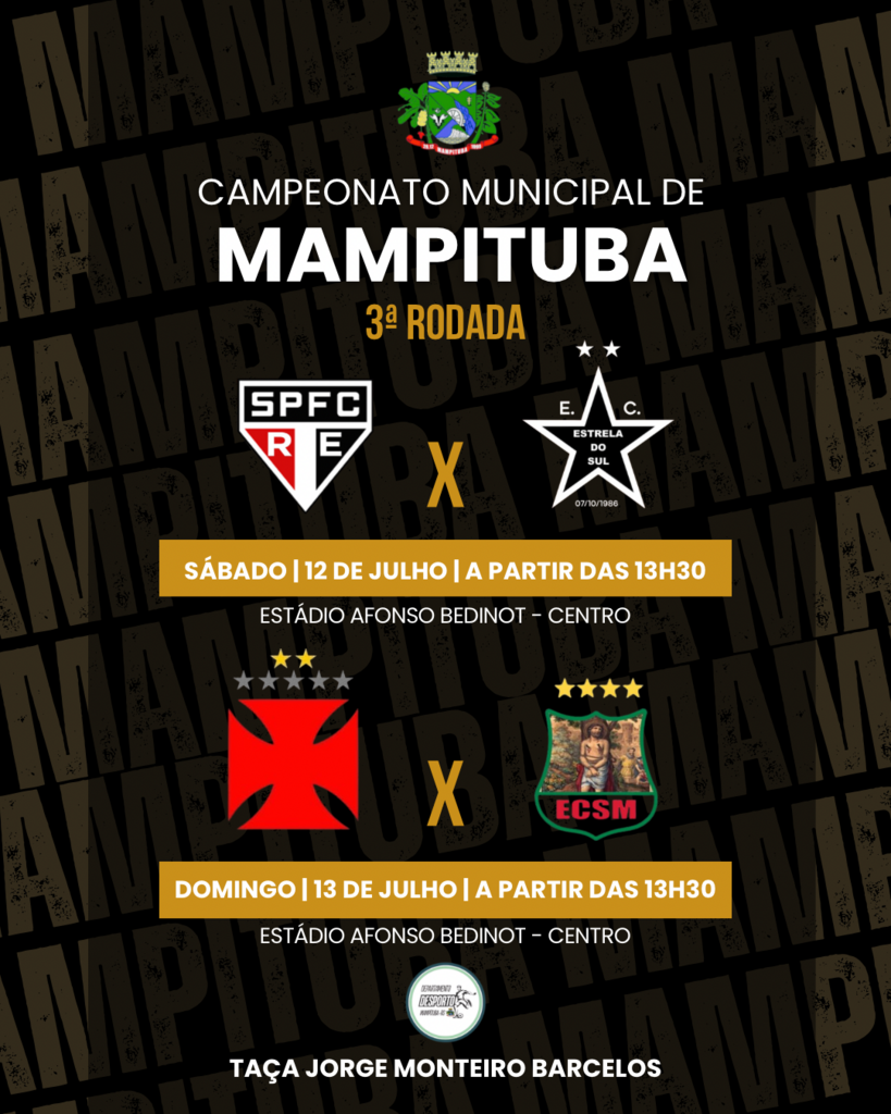 BONS JOGOS MARCAM A RODADA DO CAMPEONATO MUNICIPAL DE FUTEBOL DE MAMPITUBA