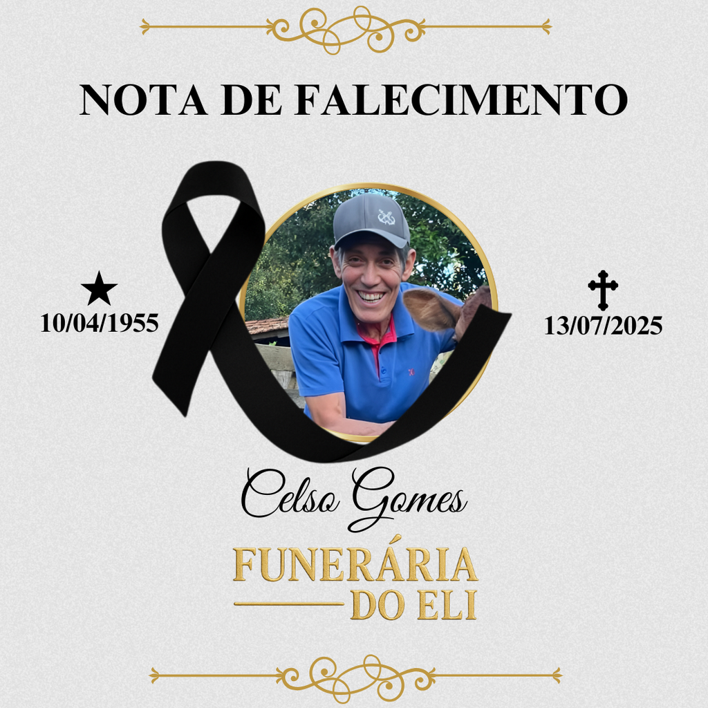 Nota de Falecimento: Celso Gomes aos 70 anos