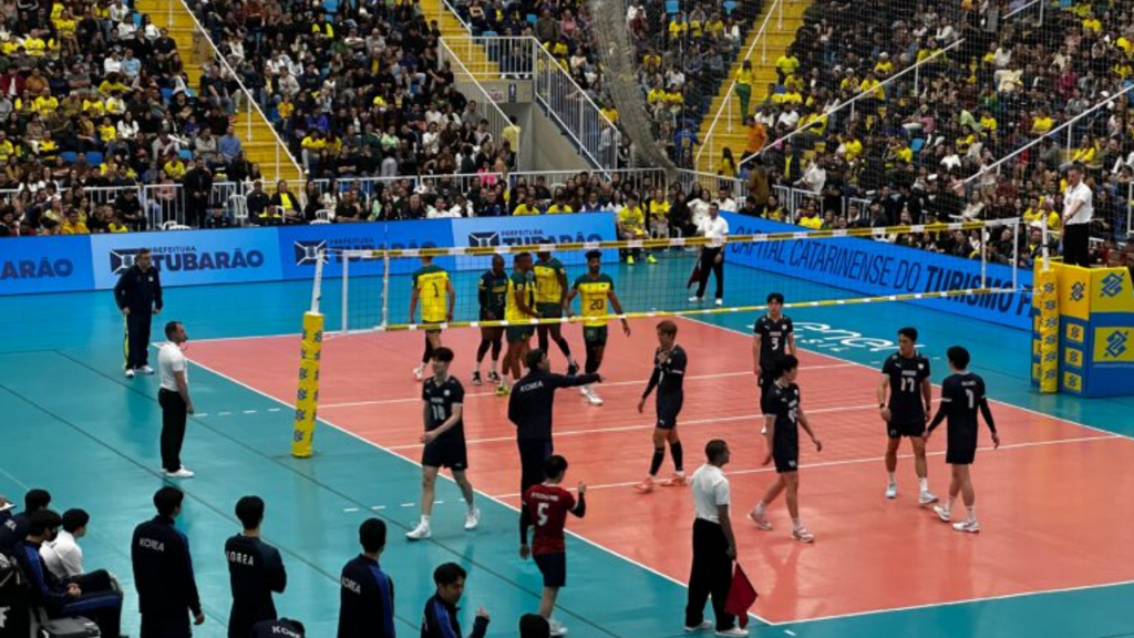 Foto: PMT/Divulgação - Vibração verde-amarela transforma Tubarão em palco do voleibol brasileiro