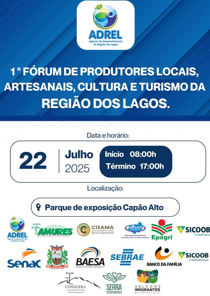 1° Fórum de Produtores Locais, Artesanais, Cultura e Turismo da Região dos Lagos