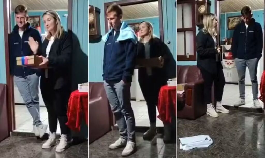 O que diz a mulher que fez chá de revelação de traição no RS