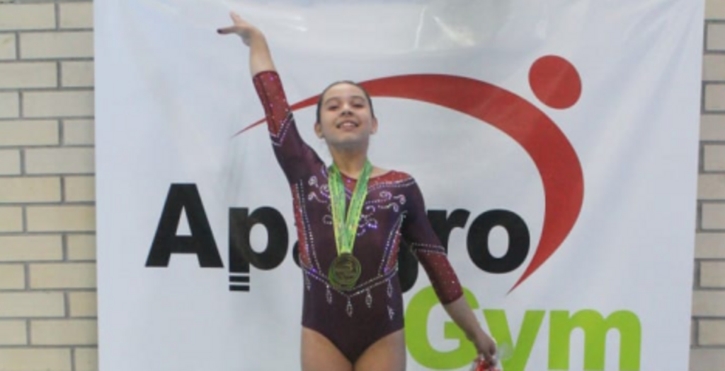 Promessa da Ginástica Artística, atleta de 11 anos leva Cocal do Sul aos Joguinhos Abertos
