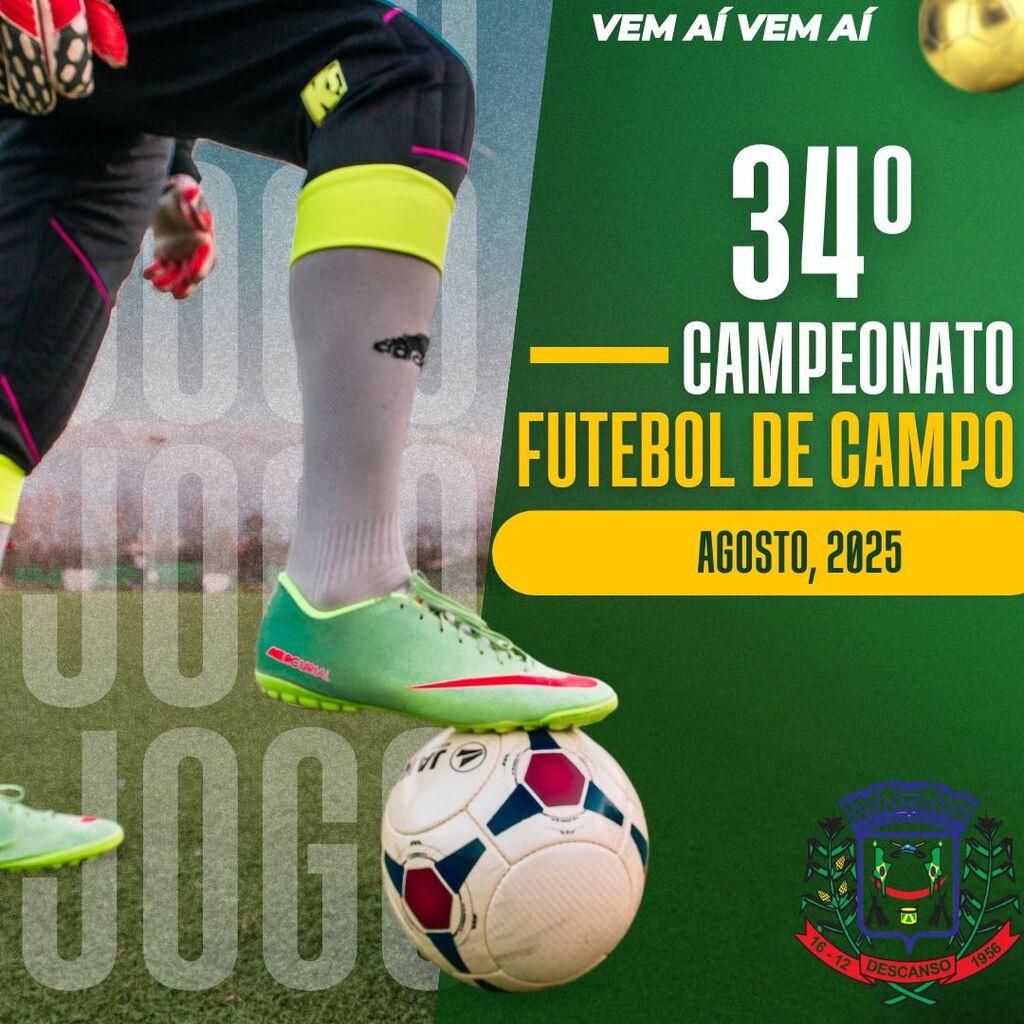 Inscrições para o Campeonato de Futebol de Campo seguem até sexta-feira