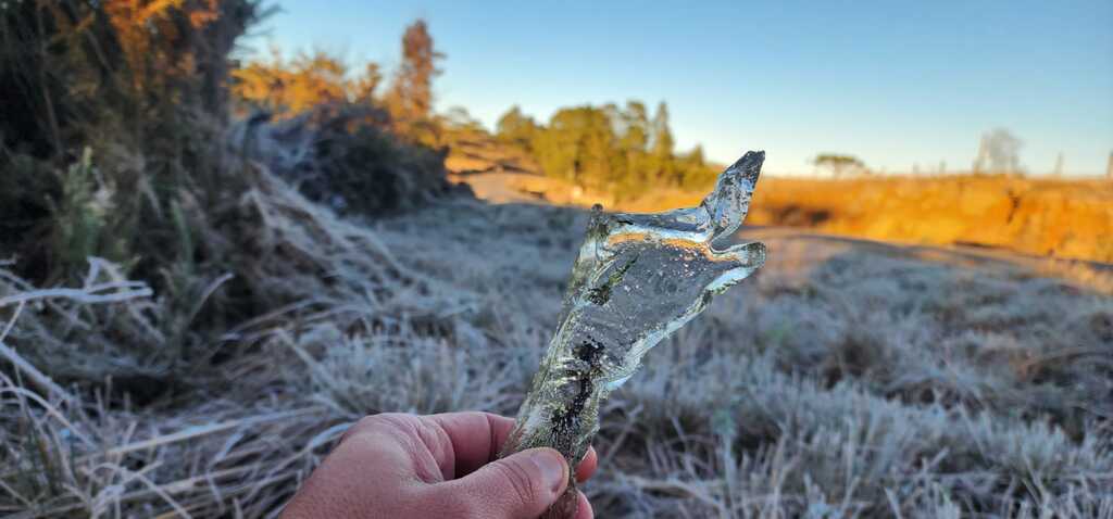 Serra Catarinense amanhece congelada ecom temperaturas negativas
