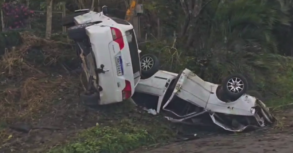 Acidente entre dois carros é registrado na SC-114, entre Rio do Campo e Santa Terezinha