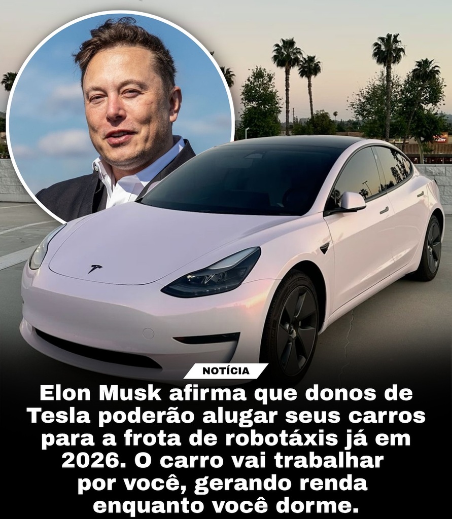 Elon Musk revelou planos ambiciosos para 2026: transformar os carros da Tesla em integrantes de uma frota de robotáxis
