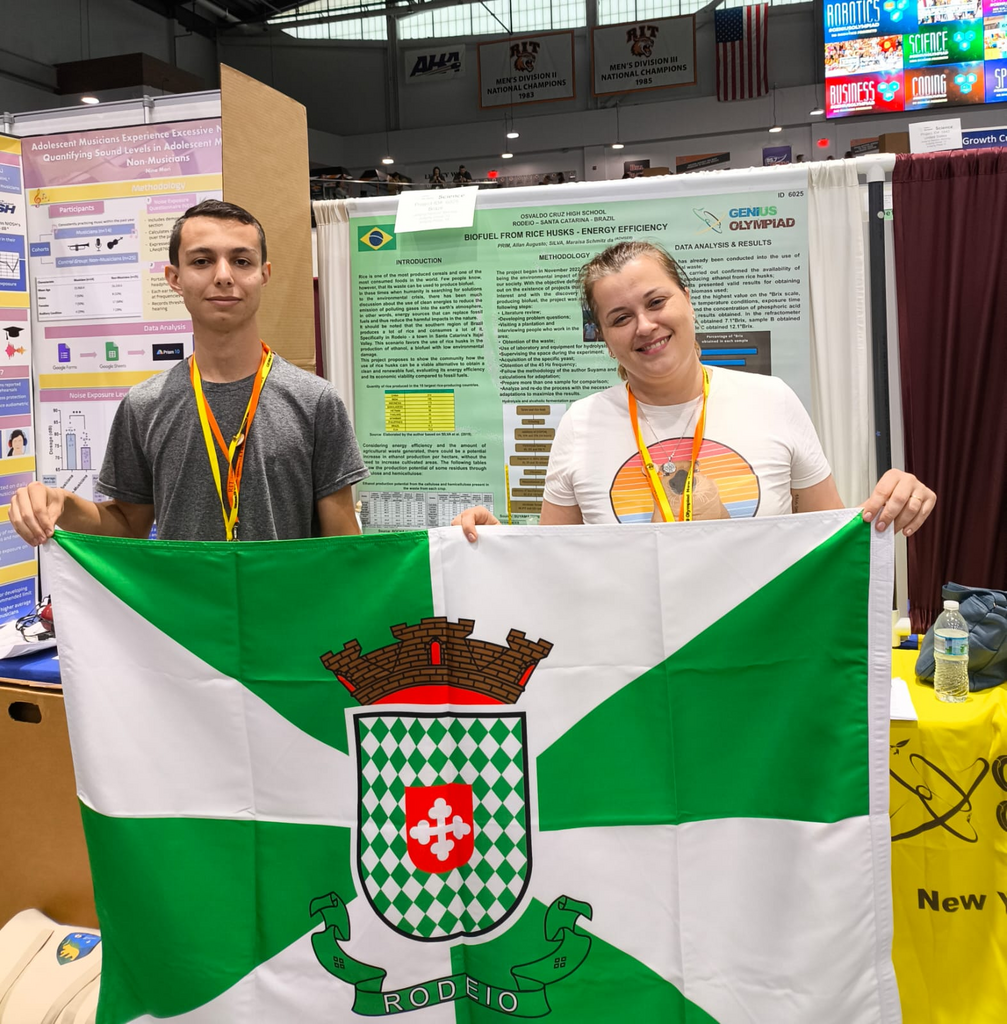 O PROJETO “BIOCOMBUSTÍVEL É APRESENTADO NOS  ESTADOS UNIDOS NA GENIUS OLYMPIAD