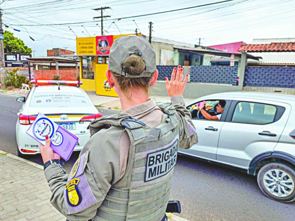 Brigada intensifica ações da Patrulha Maria da Penha no Agosto Lilás