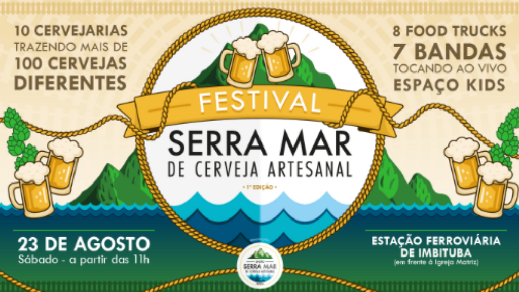 1º Festival Serra Mar promete cerveja artesanal, rock e gastronomia em Imbituba