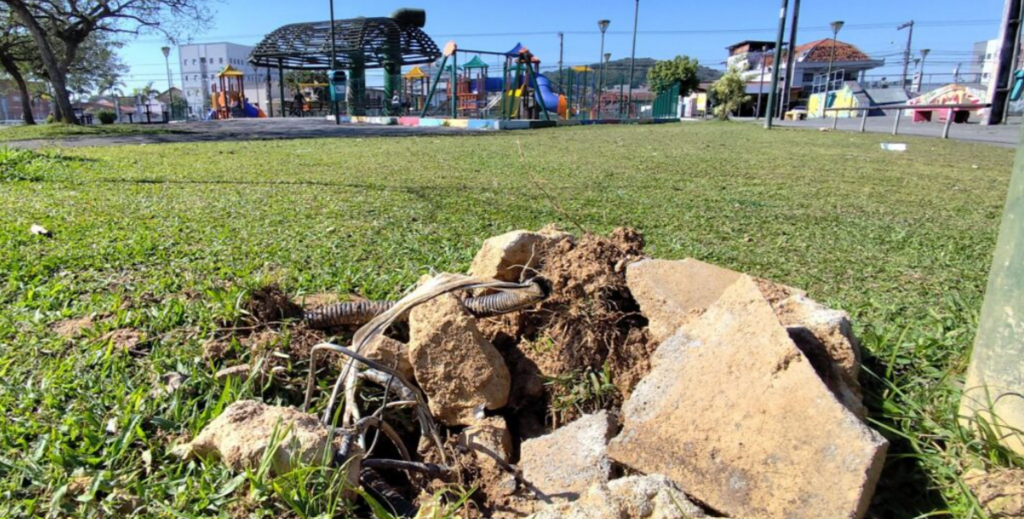Parque da Cidade sofre novo furto de fiação e volta a ficar no escuro