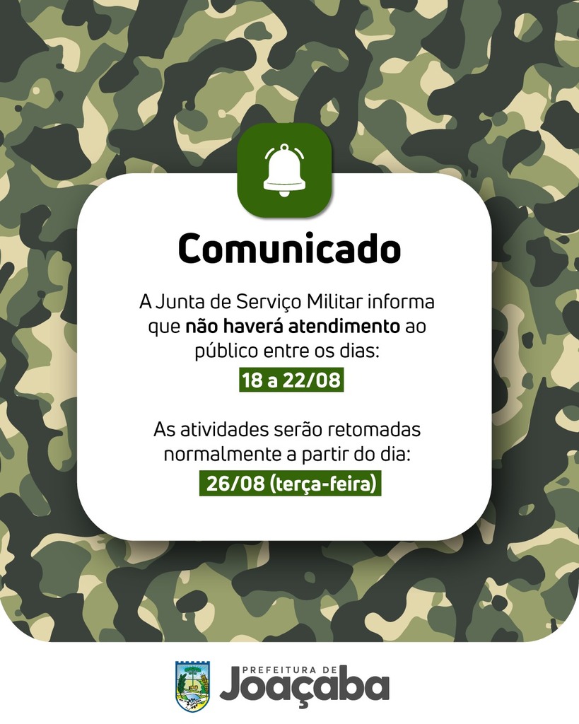 Comunicado da Junta de Serviço Militar de Joaçaba