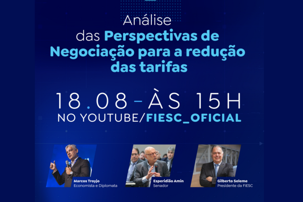 Fiesc realiza live sobre as perspectivas de negociação com os Estados Unidos