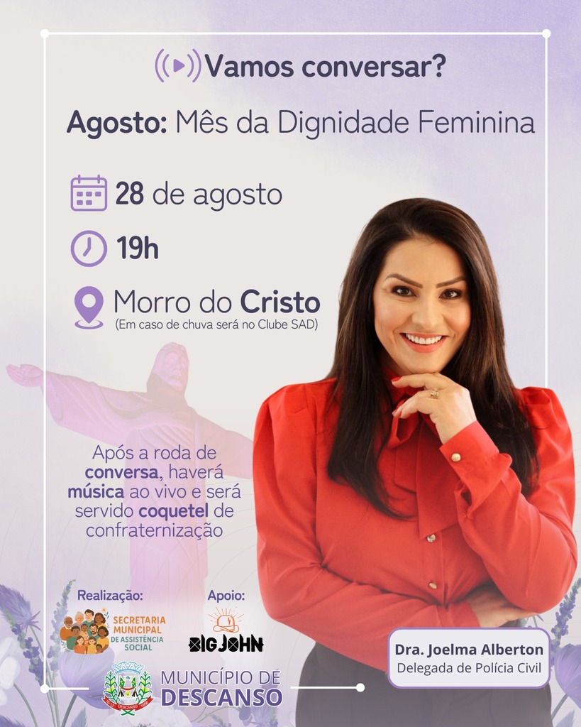 Descanso promove roda de conversa sobre dignidade feminina