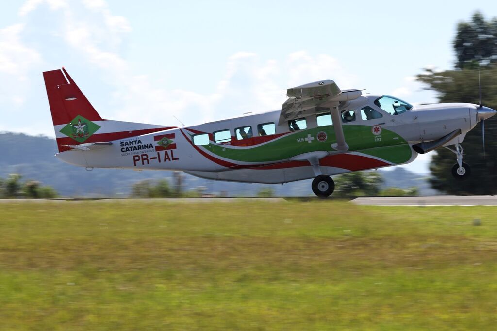 Serviço Aeromédico do SAMU em Joaçaba já garantiu mais de 200 atendimentos em 573 horas de voo