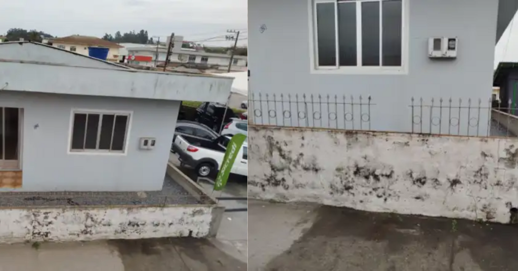 Homem cai de telhado e é perfurado por grade pontiaguda em Imbuia