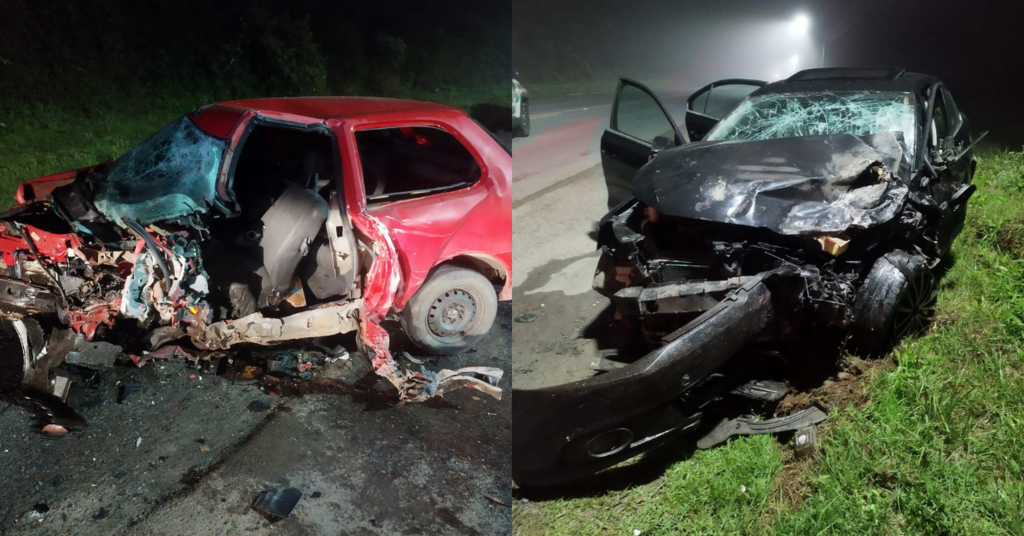 Jovem morre e três ficam feridos em grave acidente na SC-350 em Ituporanga