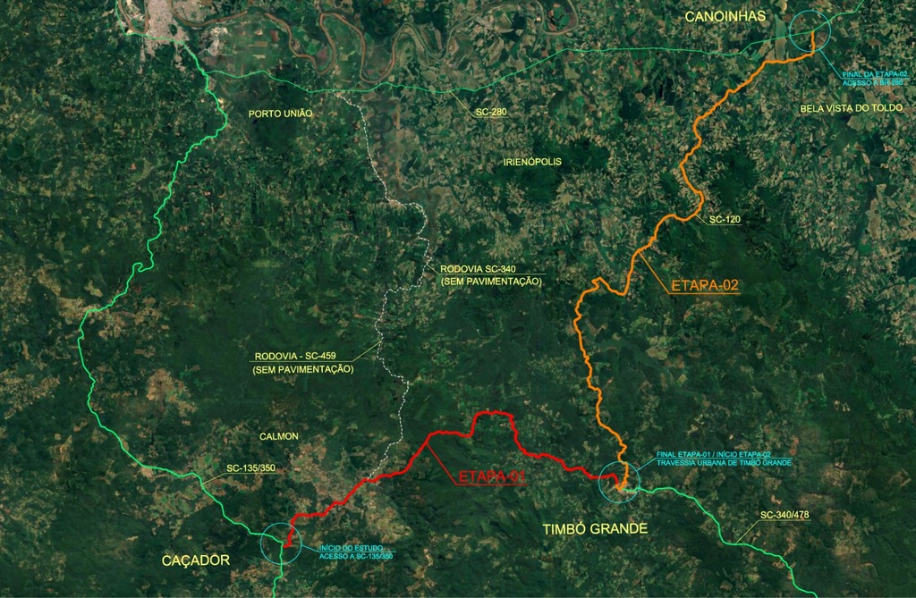 Canoinhas, Caçador e região juntos por uma rodovia