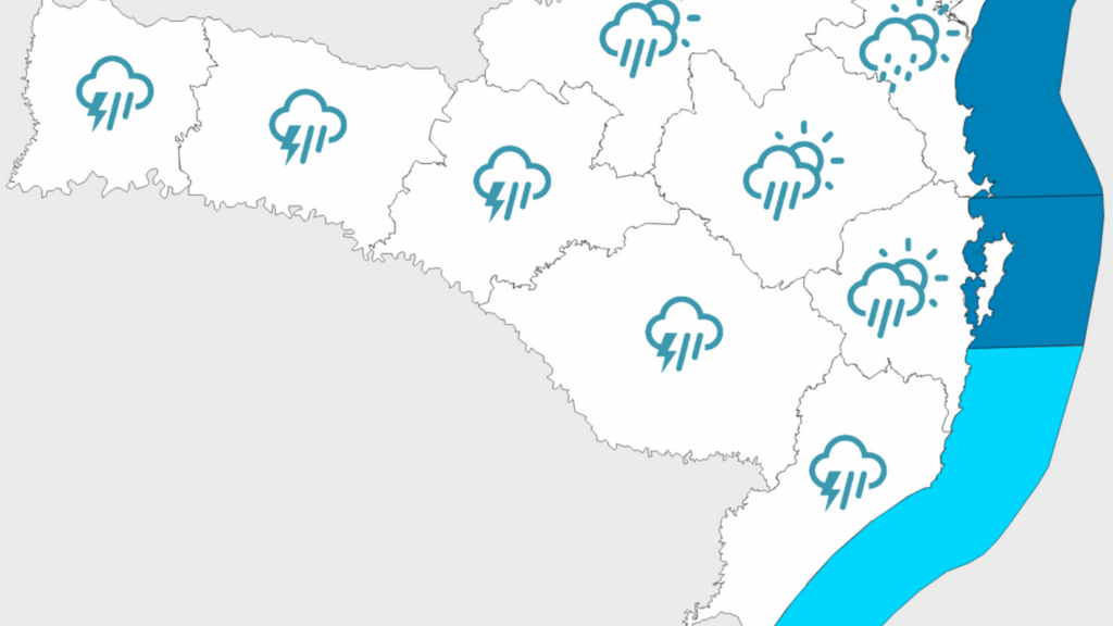 Frente fria traz chuva persistente e queda de temperatura em Imbituba e região