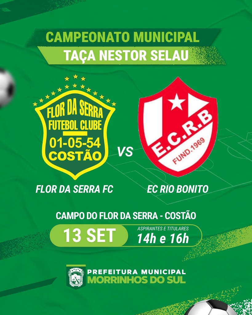 FLOR DA SERRA E RIO BONITO DÃO INÍCIO AO CAMPEONATO MUNICIPAL DE FUTEBOL 2025