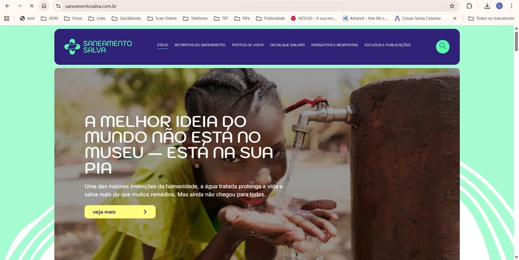 Instituto Aegea lança iniciativa para destacar a importância do saneamento básico no Brasil