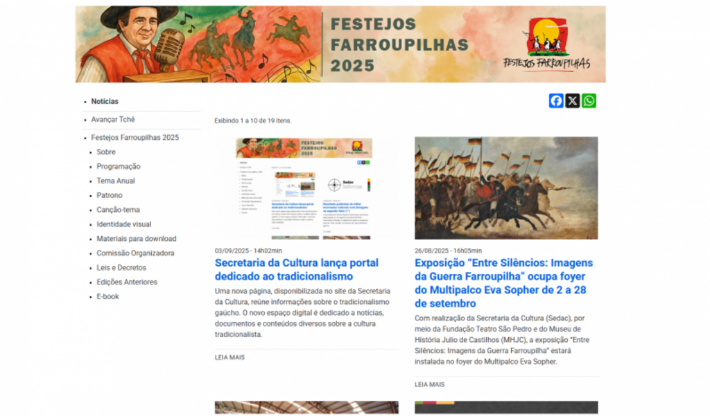 Cultura lança portal dedicado ao tradicionalismo