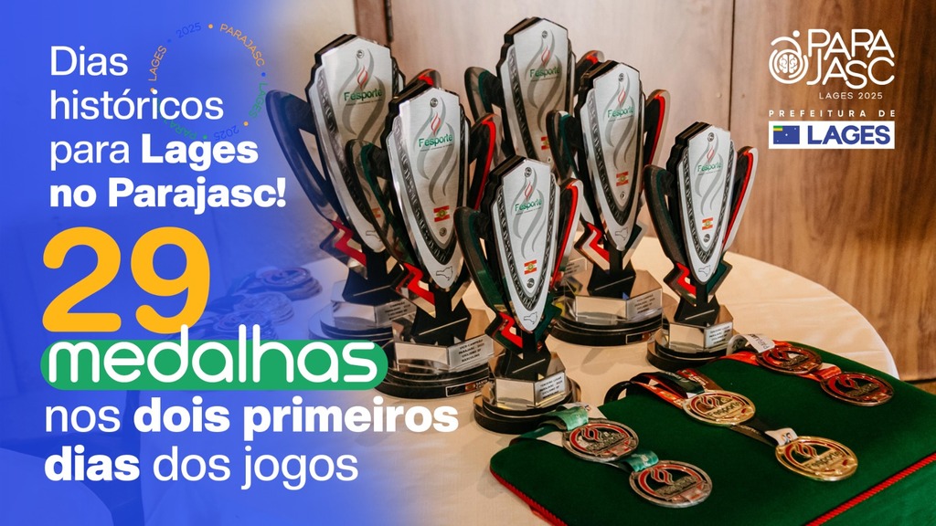 Lages conquista 29 medalhas nos dois primeiros dias dos Parajasc