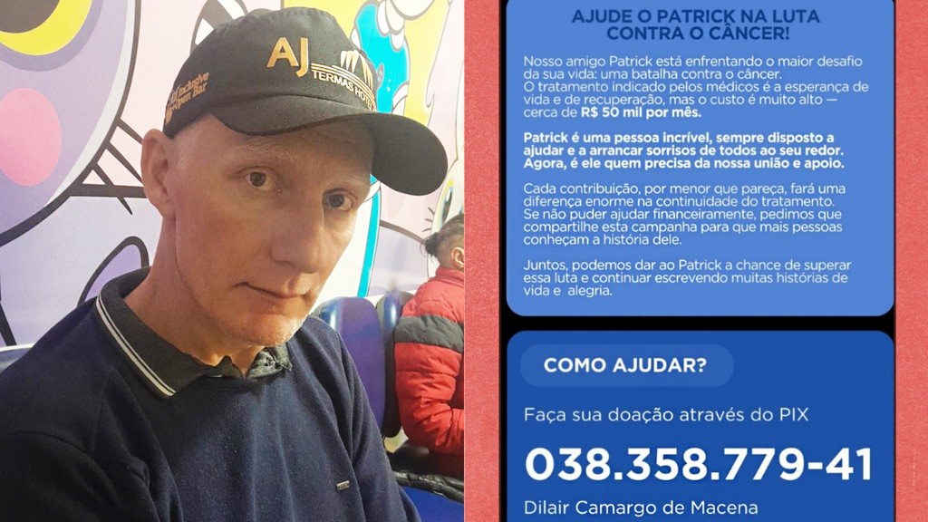 Morador da região diagnosticado com câncer pede ajuda para custear tratamentos de valores elevados