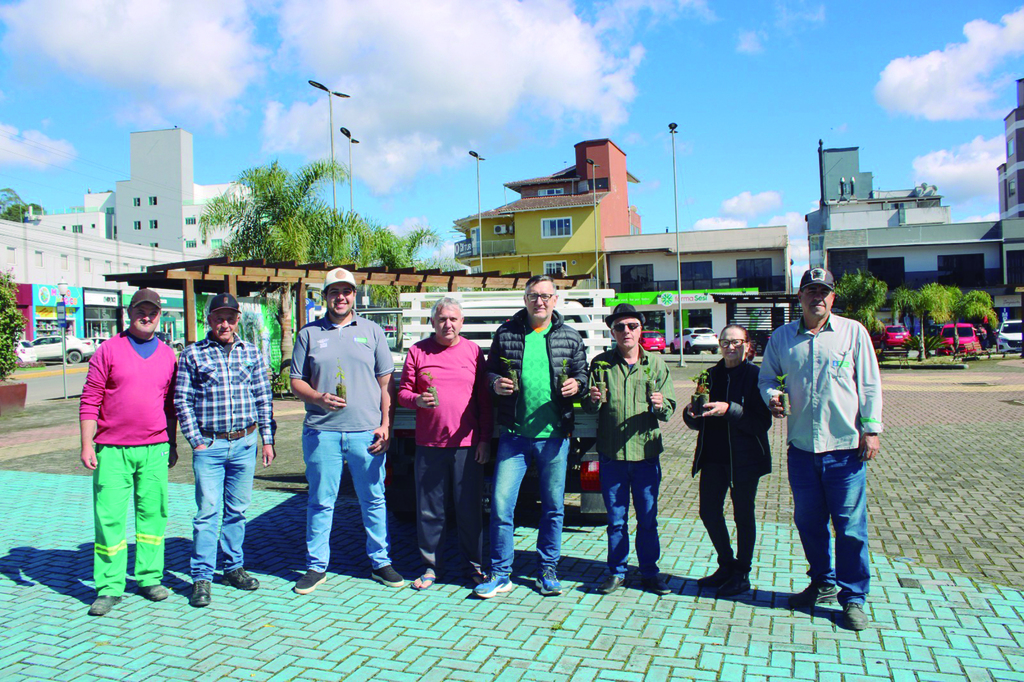 Mudas de árvores nativas e frutíferas foram distribuídas em Otacílio Costa