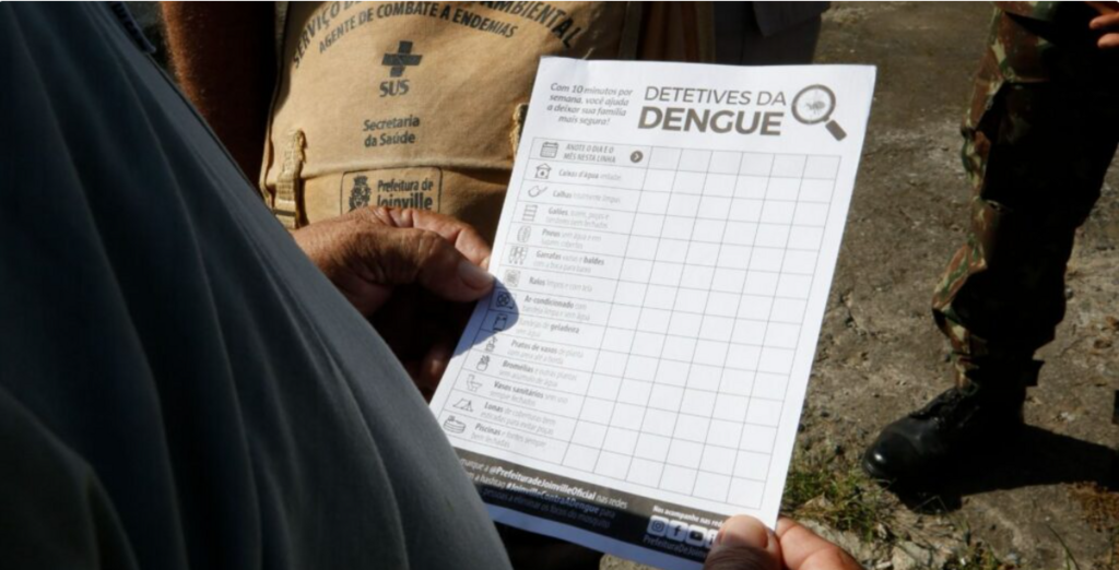 Prefeitura promove mutirão de combate à dengue no bairro Jardim Iririú
