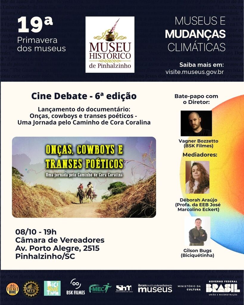 Cine Debate em Pinhalzinho lança documentário de Vagner Bozzetto na 19ª Primavera dos Museus
