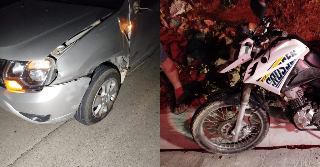 Motociclista tem parte da perna amputada após grave acidente na SC-281, em Atalanta