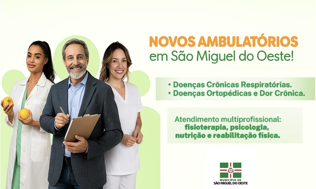 São Miguel do Oeste implanta novos ambulatórios para doenças crônicas respiratórias e ortopédicas
