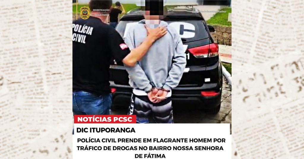 Jovem de 18 anos é preso por tráfico de drogas em Ituporanga