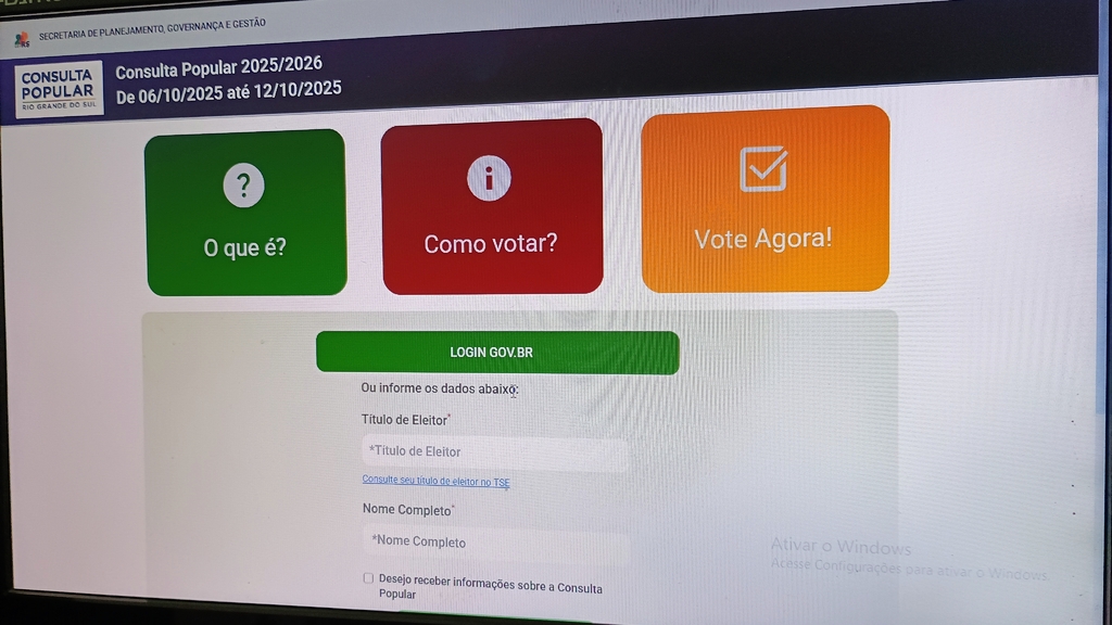 População pode votar até domingo na Consulta Popular