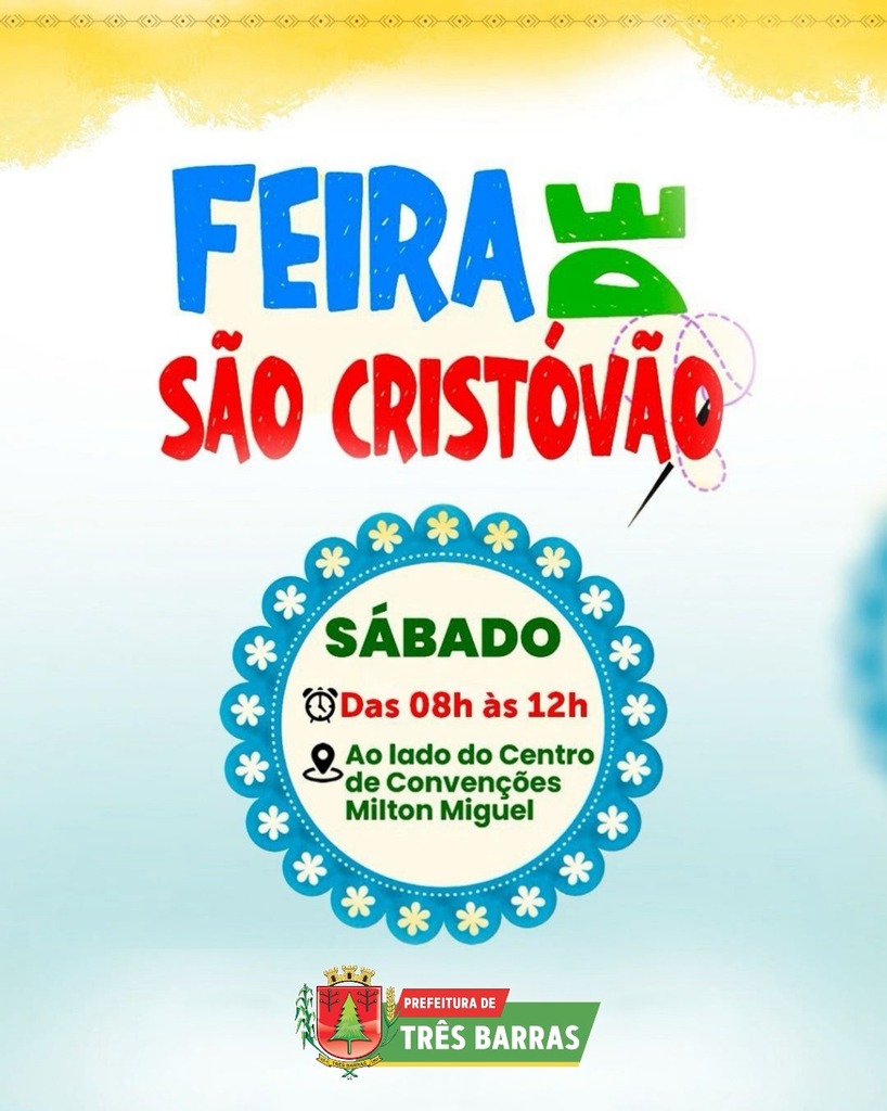 Sábado, 18 de outubro, é dia de Feira de São Cristóvão em Três Barras