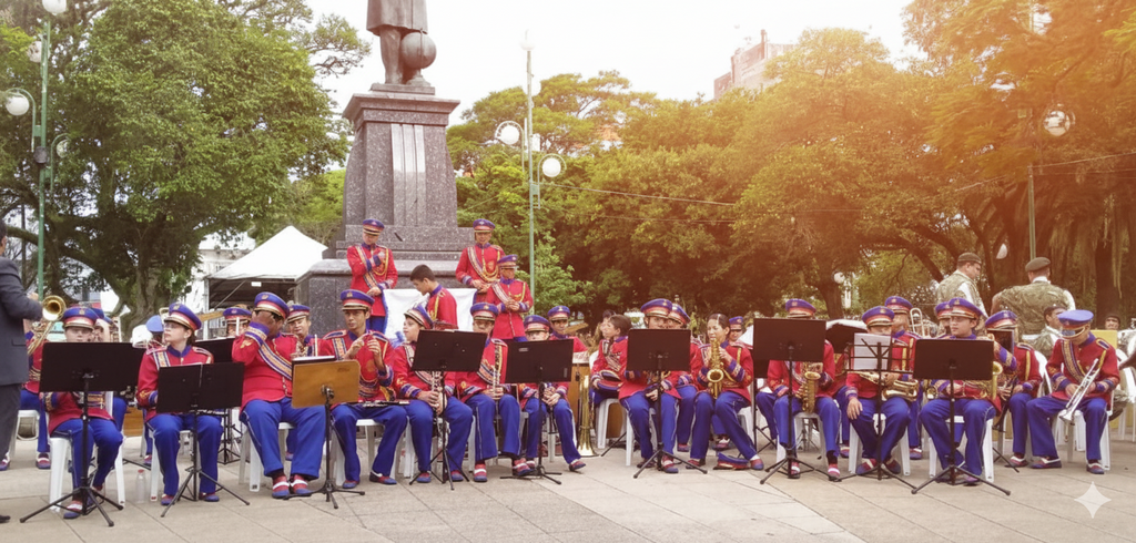 Festival reúne bandas escolares e militares no Parcão