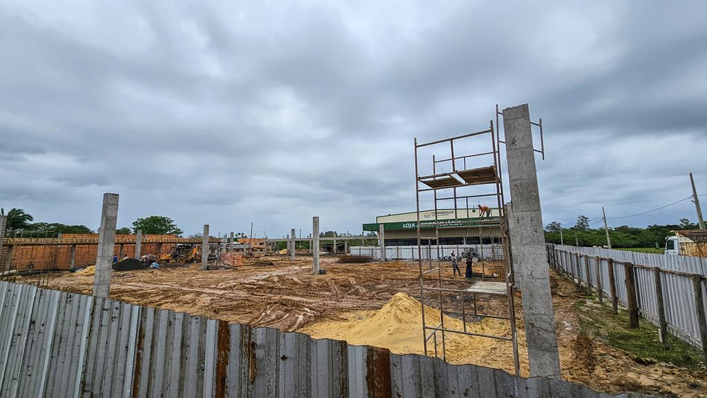 AVANÇAM AS OBRAS DO NOVO EMPREENDIMENTO DO SUPERCOOPER NO CENTRO DA CIDADE DE SÃO JOÃO DO SUL