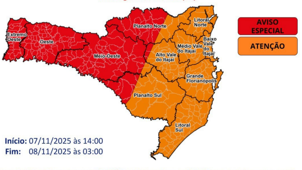 Defesa Civil emite alerta para ventos de até 100 km/h e risco de alagamentos na região da Amurel