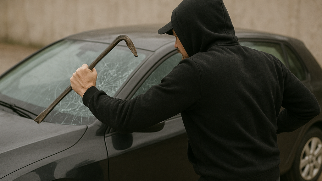 Imagem feita por IA - Homem é acusado de danificar carro da ex-companheira em Laguna