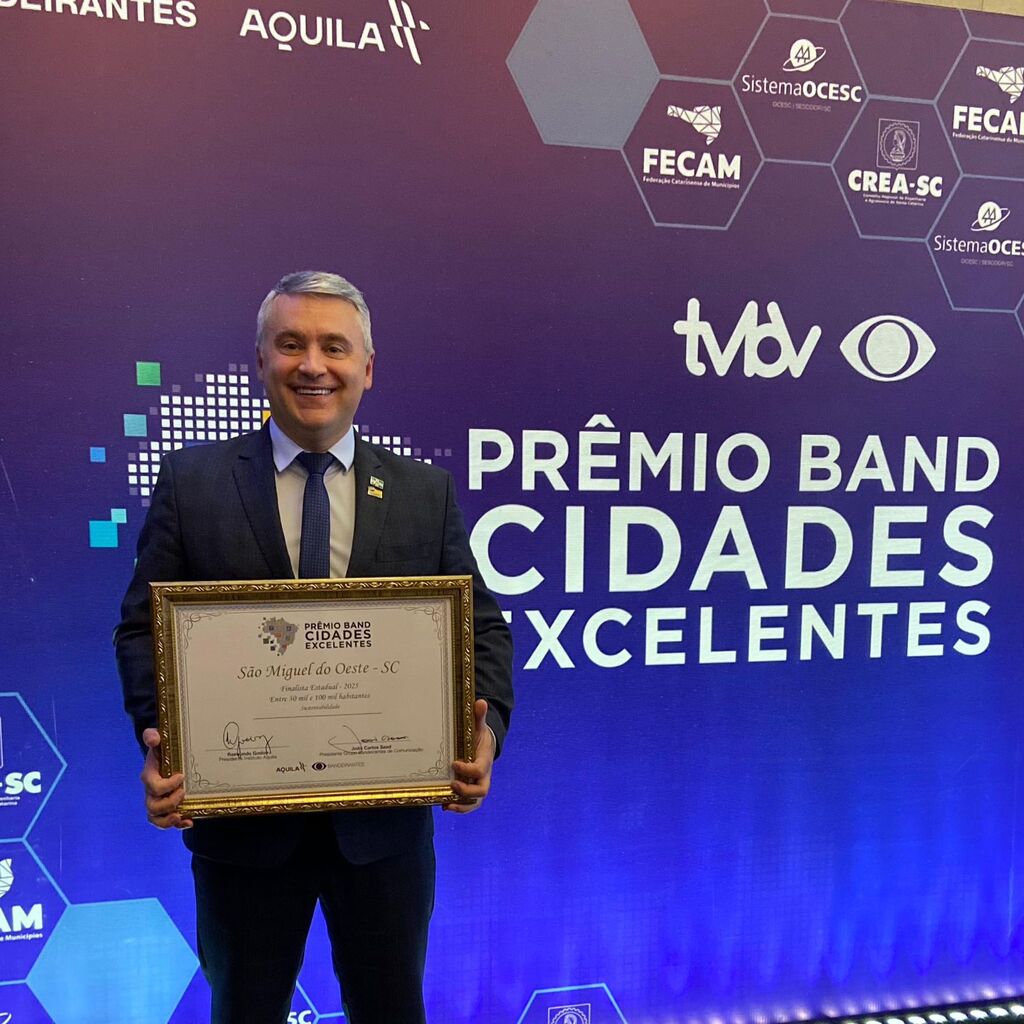 São Miguel do Oeste conquista 3º lugar no Pilar Sustentabilidade do Prêmio Band Cidades Excelentes 2025