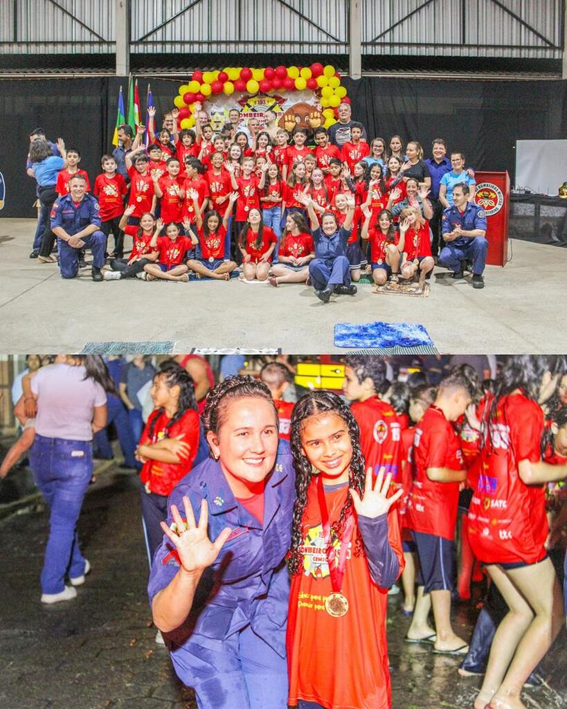 EMEF PROFESSORA ALBA LUCY PROMOVE FORMATURA DO PROJETO BOMBEIRO MIRIM EM PRAIA GRANDE