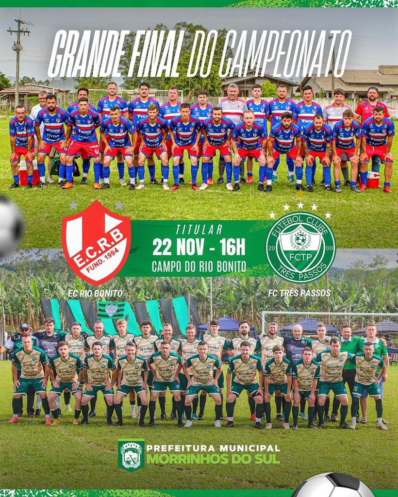 FINAIS DO  CAMPEONATO DE FUTEBOL DE MORRINHOS  DO SUL ACONTECEM NESTE SÁBADO (22)