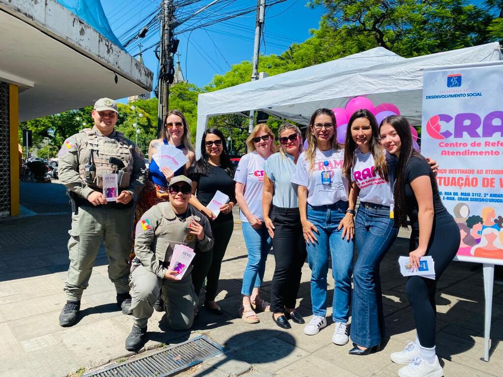 Calçadão recebe ação contra violência doméstica