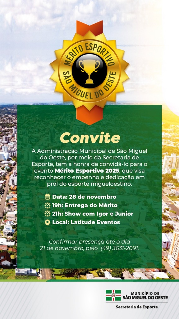 Entrega do Mérito Esportivo 2025 será nesta sexta-feira