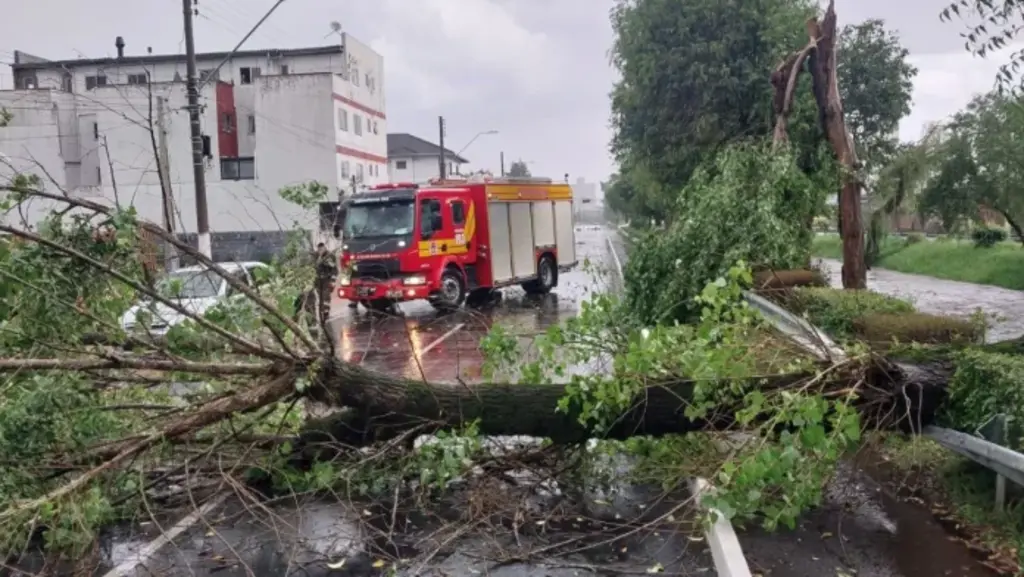 Temporal com granizo causa estragos e deixa feridos em Lages