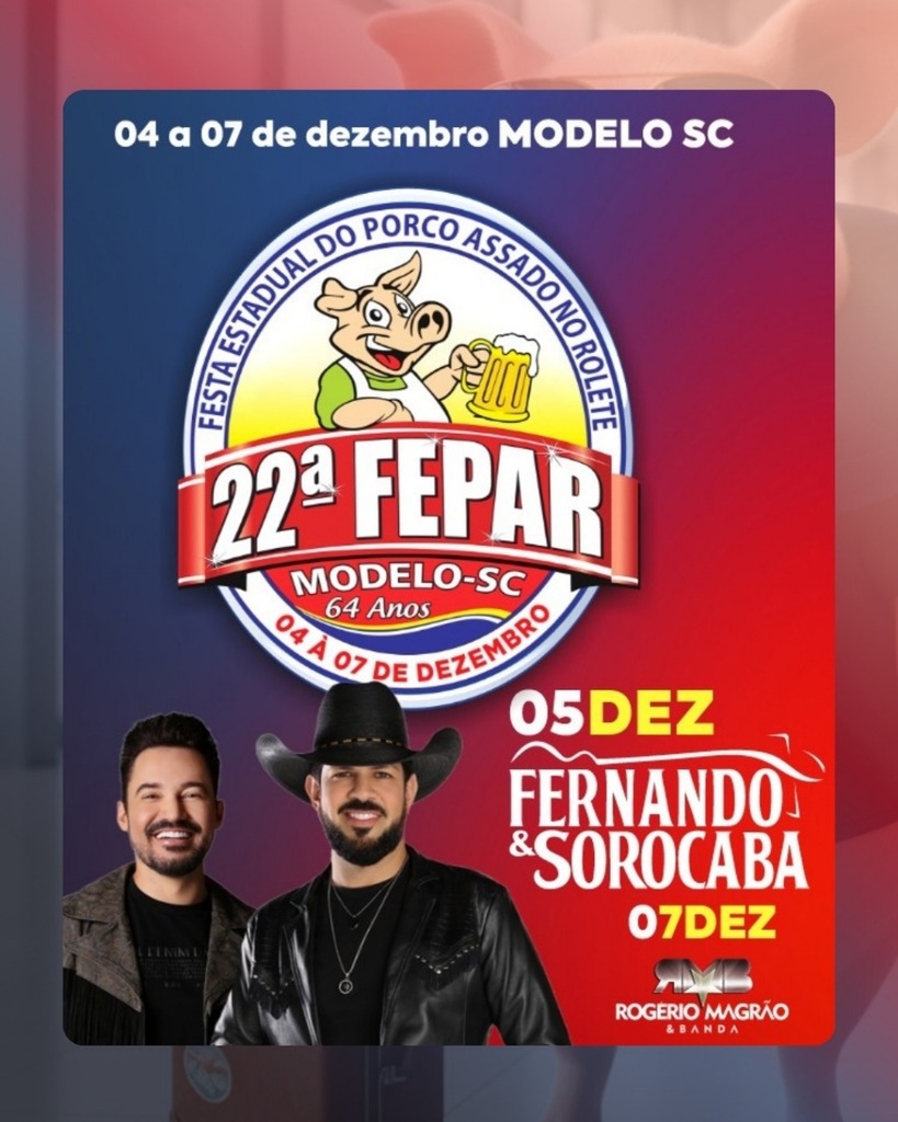 Festa Estadual do Porco Assado no Rolete em Modelo