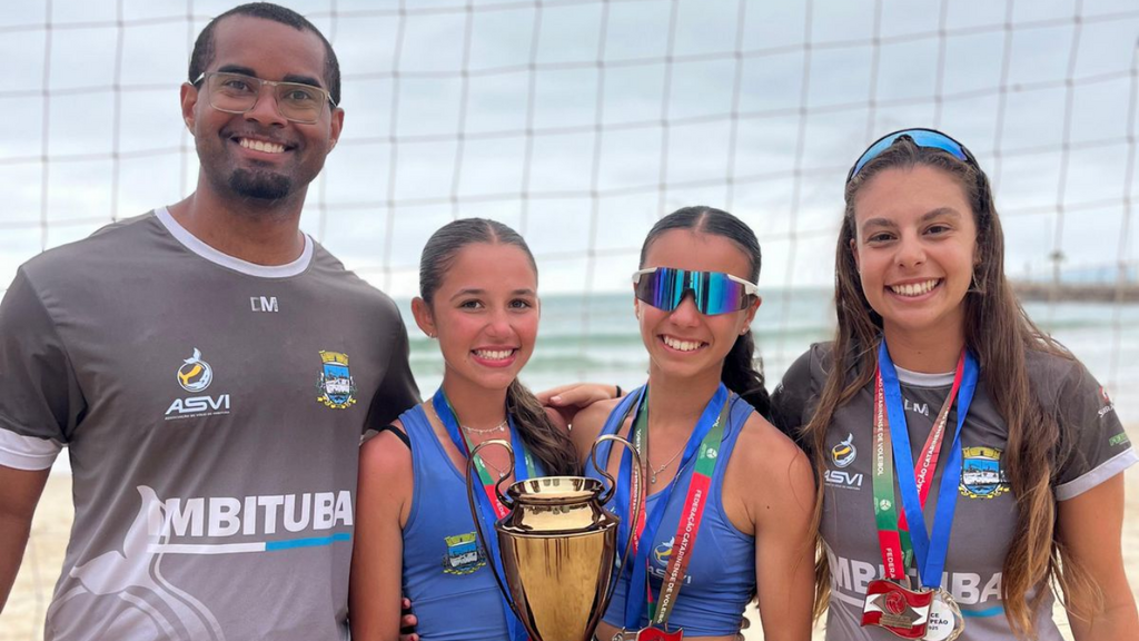Imagem Divulgação - Dupla imbitubense conquista pódio na etapa final do Estadual Sub-15 de Vôlei de Praia