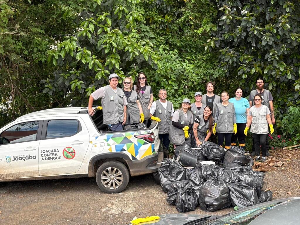 Mutirões em Joaçaba limpam matas ciliares dos Rios do Peixe e do Tigre e eliminam possíveis criadouros do mosquito da dengue