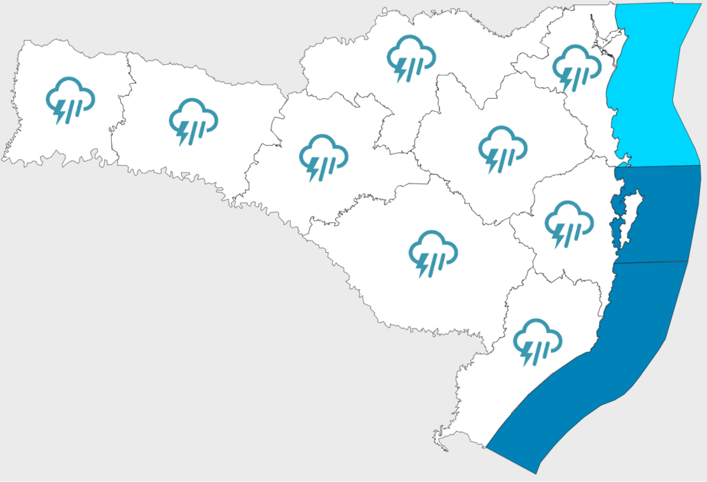 Confira a previsão do tempo para os próximos dias em SC